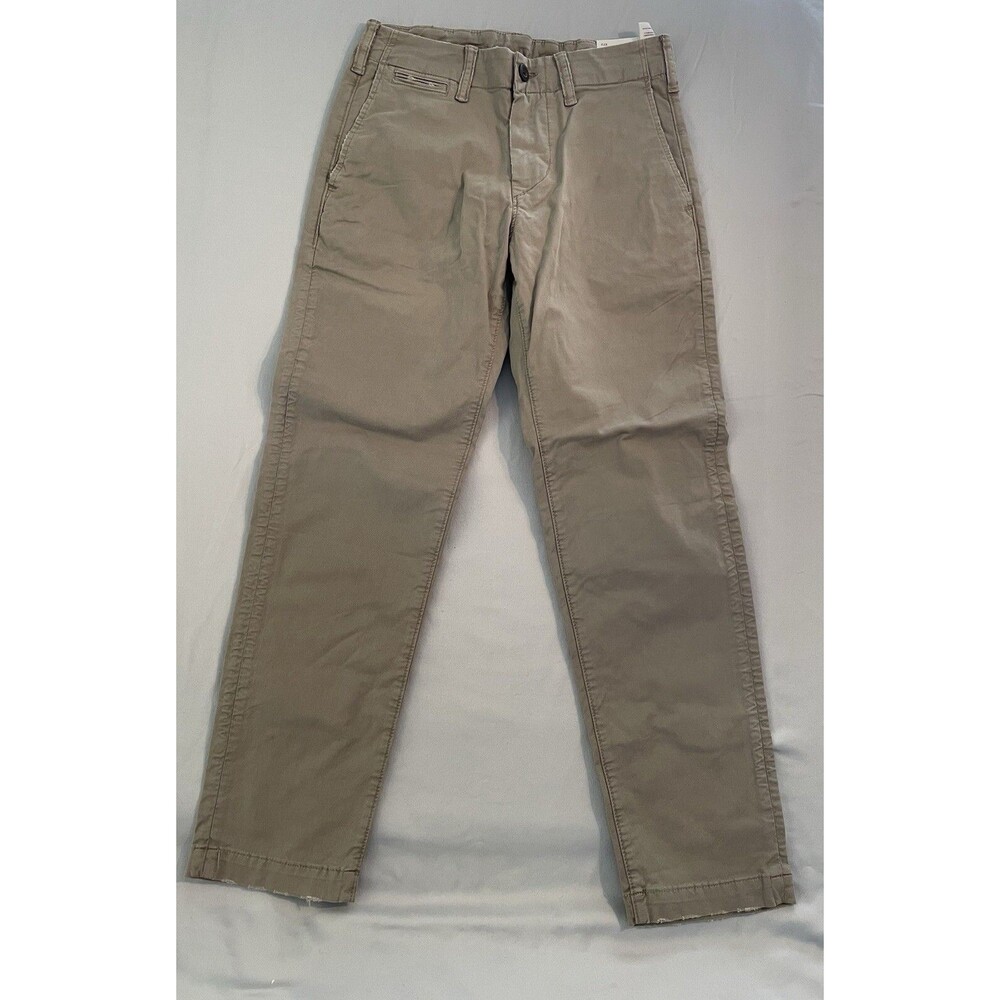 American Eagle Khaki Pants Men Size 26/28 Beige Slim Straight Lives In Khakis
